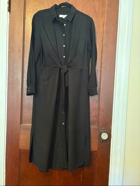 LOFT Black Long Sleeve Dress